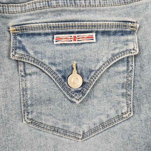 Hudson Women's Straight Leg Jeans Flap Pocket Size 8 Stretch - Picture 6 of 10